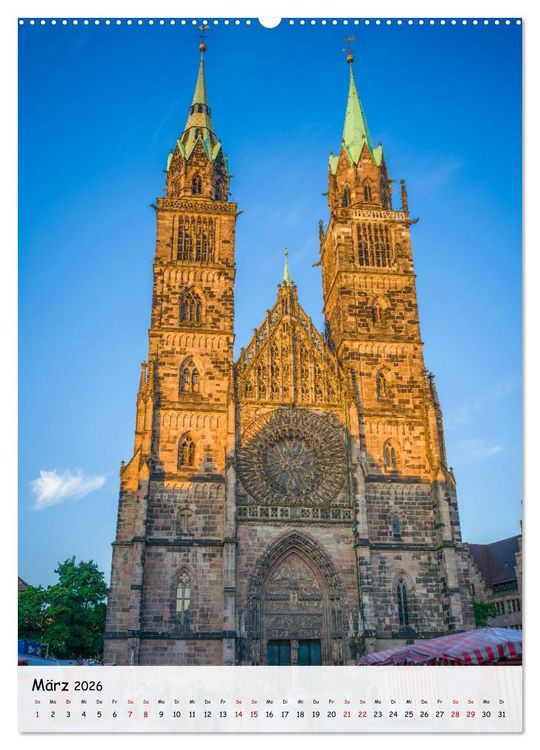 Produktbild: N&uuml;rnberg - Die faszinierende historische Altstadt (Wandkalender 2026 DIN A2 hoch), CALVENDO Monatskalender