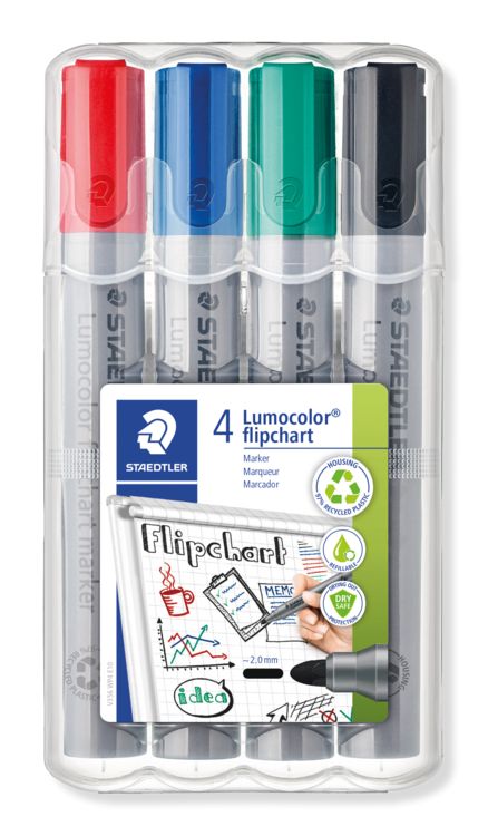 Produktbild: STAEDTLER Flipchartmarker sortiert 4er Etui
