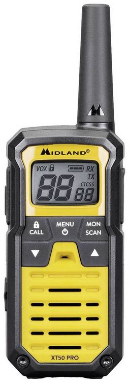 Produktbild: Midland XT50 Pro Koffer Gelb C1464.01 PMR/LPD-Handfunkger&auml;t 2er Set