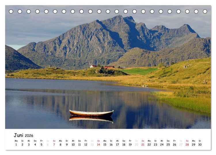 Produktbild: Die Lofoten - Magie des Lichtes (Tischkalender 2026 DIN A5 quer), CALVENDO Monatskalender