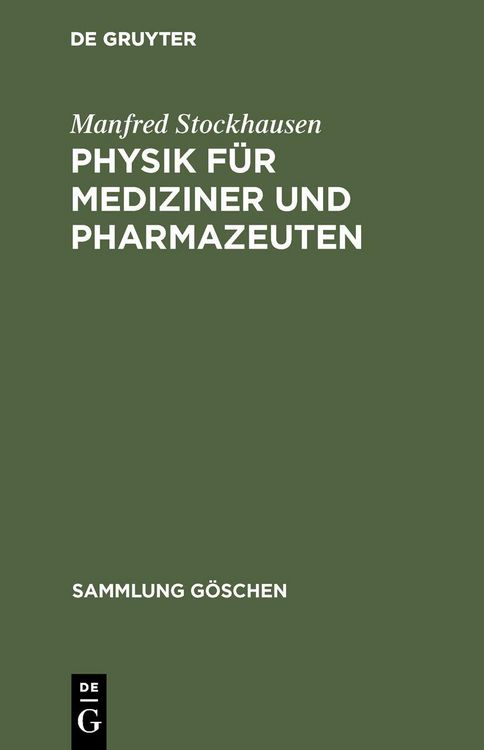 Produktbild: Physik f&uuml;r Mediziner und Pharmazeuten