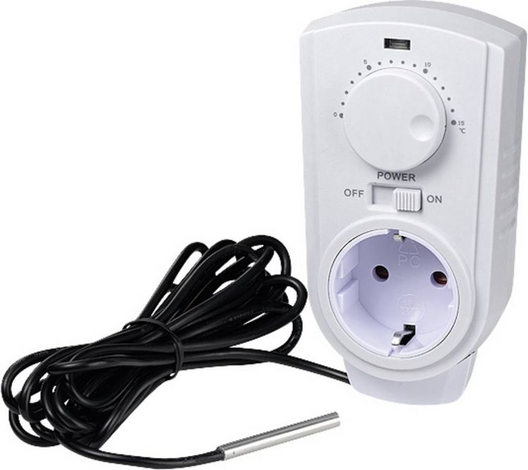 Produktbild: InterB&auml;r 8141-108.01 Raumthermostat Zwischenstecker 1St.