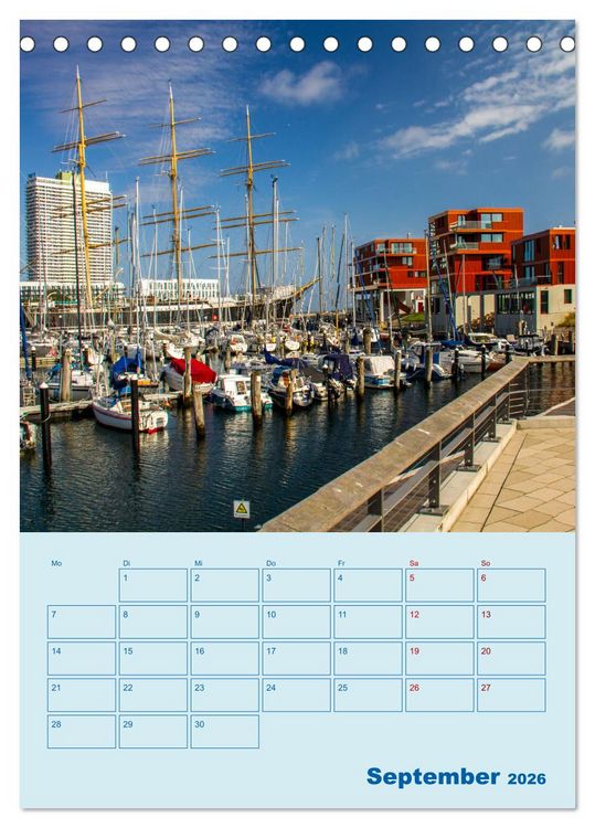 Produktbild: Priwall bei Travem&uuml;nde &ndash; Terminplaner (Tischkalender 2026 DIN A5 hoch), CALVENDO Monatskalender