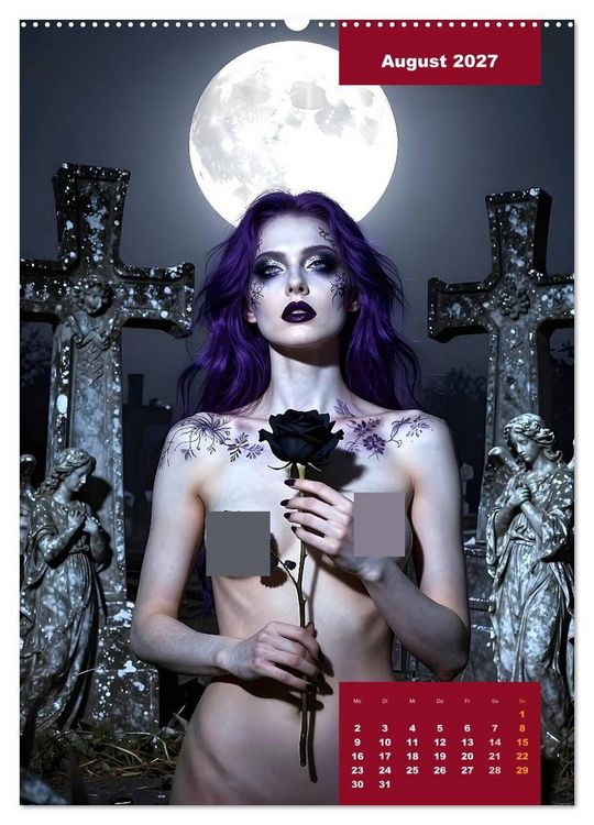 Produktbild: Gothic Engel (Wandkalender 2027 DIN A2 hoch), CALVENDO Monatskalender