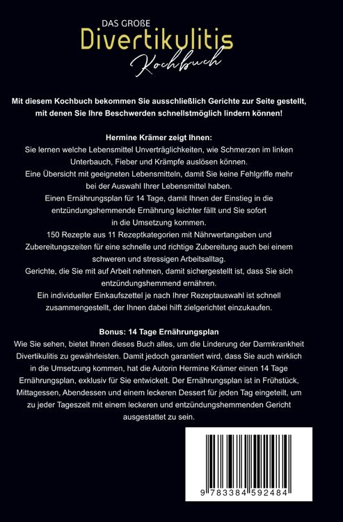 Produktbild: Das gro&szlig;e Divertikulitis Kochbuch - inklusive 14-Tage-Plan & N&auml;hrwertangaben