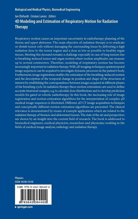 Produktbild: 4D Modeling and Estimation of Respiratory Motion for Radiation Therapy