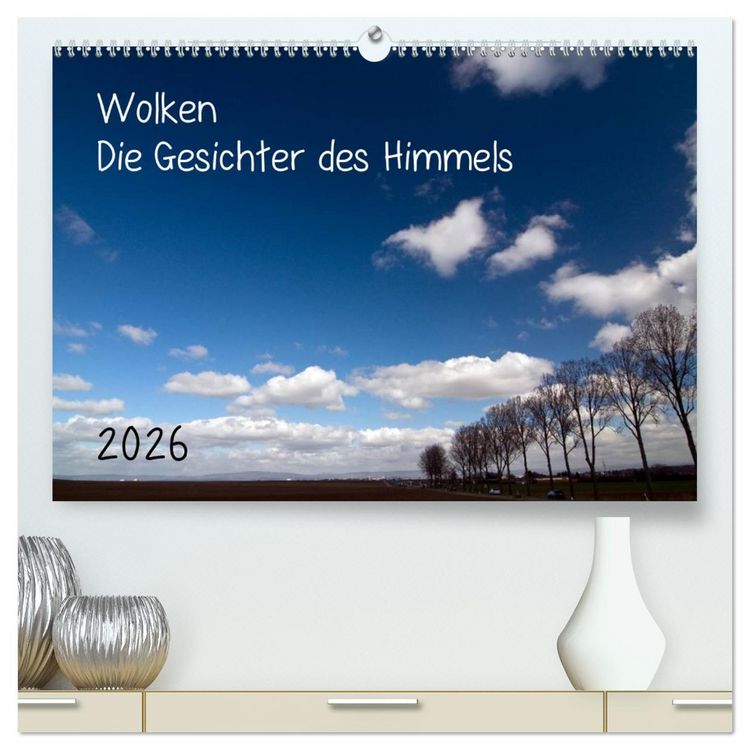 Produktbild: Wolken - Die Gesichter des Himmels (hochwertiger Premium Wandkalender 2026 DIN A2 quer), Kunstdruck in Hochglanz