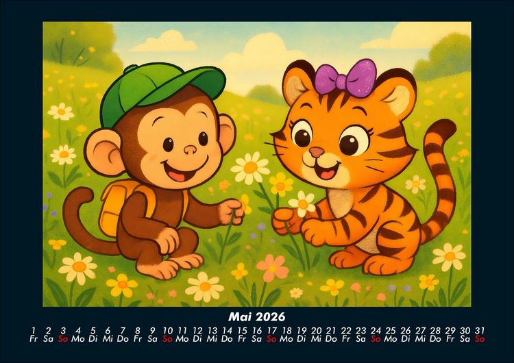 Produktbild: Milo & Tina - Ein Jahr voller Freundschaft 2026 Fotokalender DIN A4