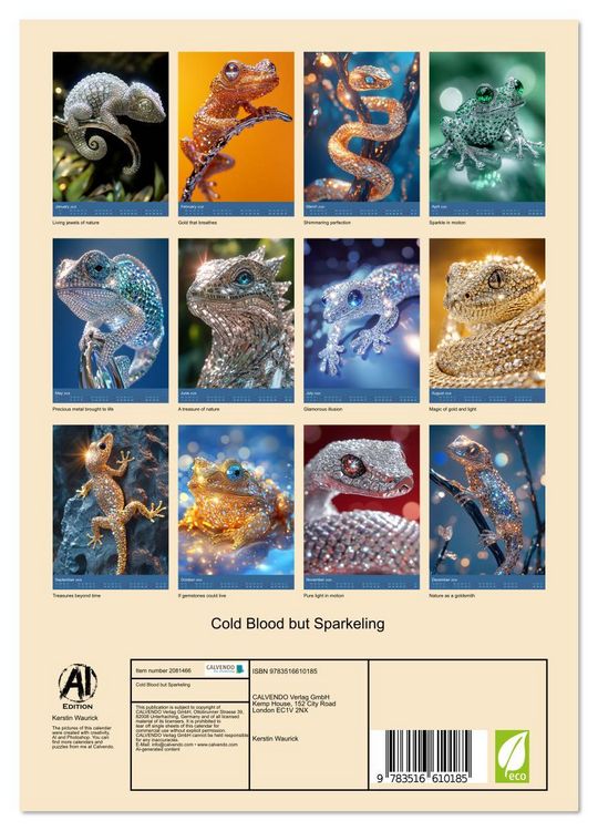 Produktbild: Cold Blood but Sparkeling (Wall Calendar 2026 DIN A4 portrait), CALVENDO 12 Month Wall Calendar