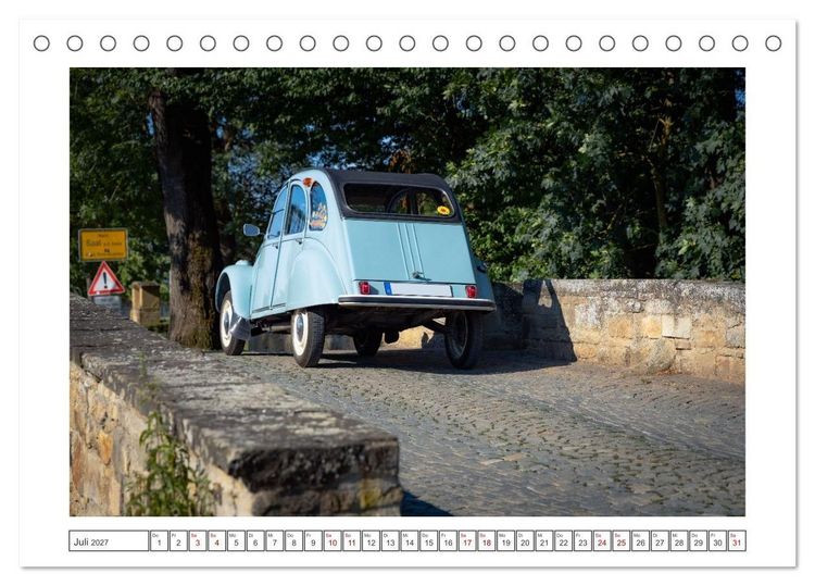 Produktbild: 2CV Pauline (Tischkalender 2027 DIN A5 quer), CALVENDO Monatskalender