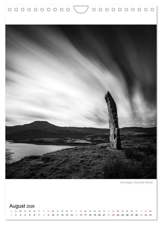 Produktbild: Isle of Skye - Langzeitbelichtungen in Schwarzwei&szlig; (Wandkalender 2026 DIN A4 hoch), CALVENDO Monatskalender