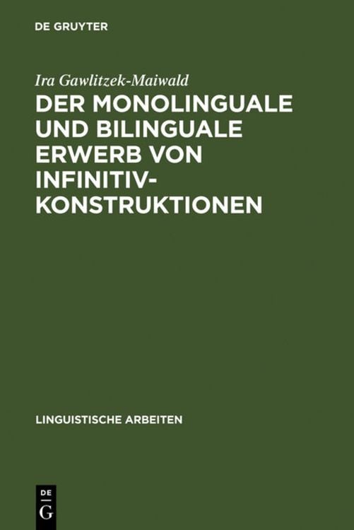 Produktbild: Der monolinguale und bilinguale Erwerb von Infinitivkonstruktionen