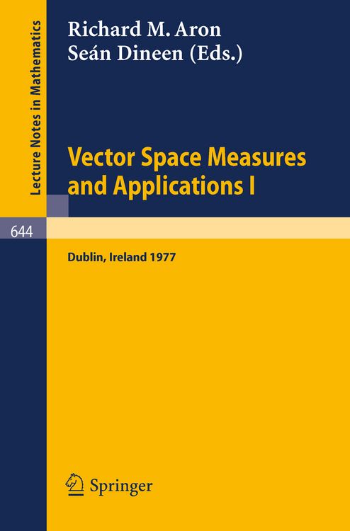 Produktbild: Vector Space Measures and Applications I