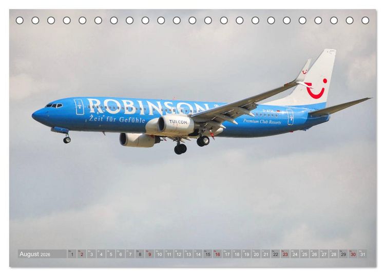 Produktbild: Flugzeuge - Eindrucksvolle Riesen am Himmel (Tischkalender 2026 DIN A5 quer), CALVENDO Monatskalender