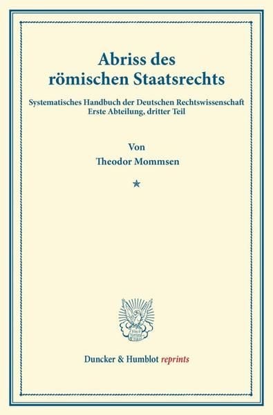 Produktbild: Abriss des r&ouml;mischen Staatsrechts.