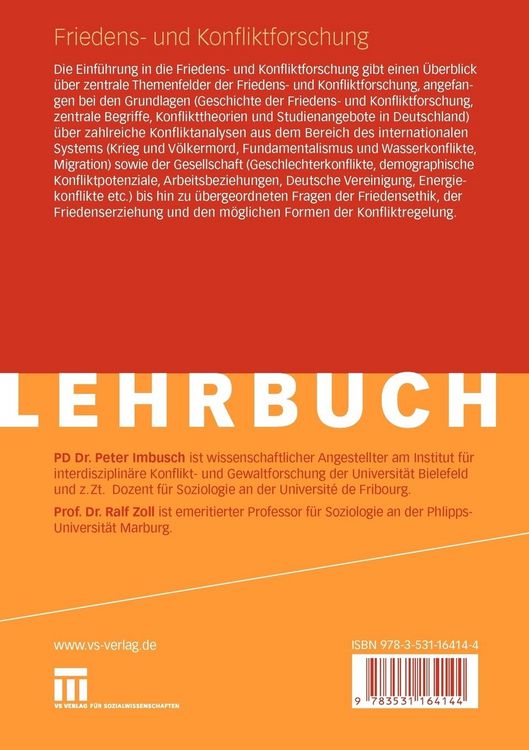 Produktbild: Friedens- und Konfliktforschung