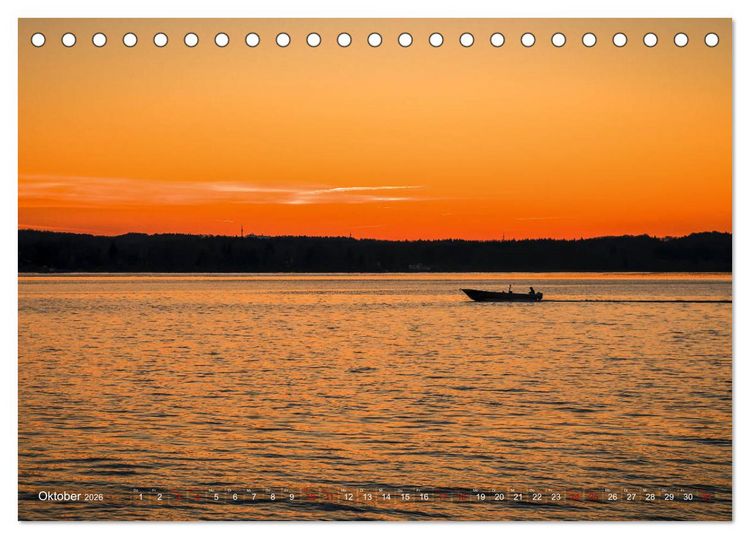 Produktbild: F&uuml;nf-Seen-Land (Tischkalender 2026 DIN A5 quer), CALVENDO Monatskalender