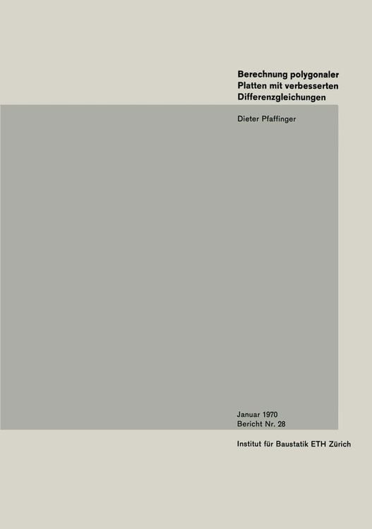 Produktbild: Berechnung polygonaler Platten mit verbesserten Differenzengleichungen
