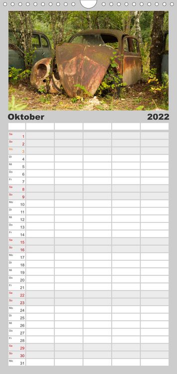 Produktbild: Familienplaner Rostende Legenden (Wandkalender 2022 , 21 cm x 45 cm, hoch)