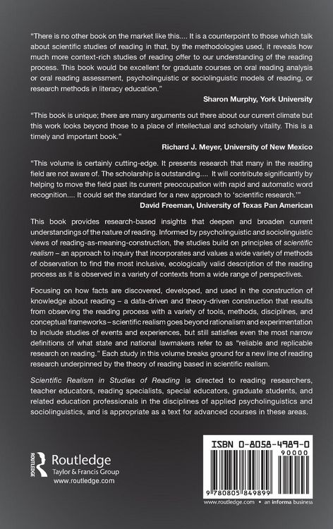 Produktbild: Scientific Realism in Studies of Reading