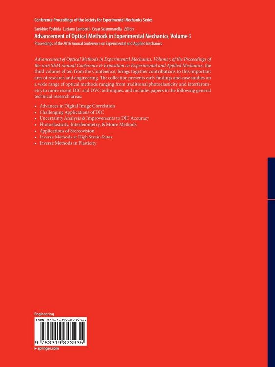 Produktbild: Advancement of Optical Methods in Experimental Mechanics, Volume 3