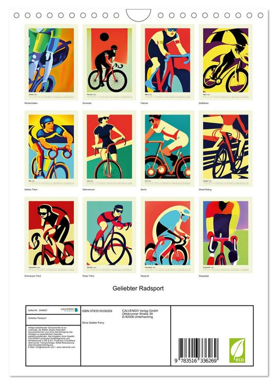 Produktbild: Geliebter Radsport (Wandkalender 2026 DIN A4 hoch), CALVENDO Monatskalender