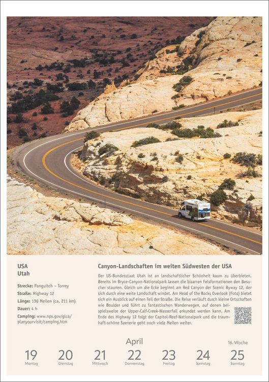 Produktbild: Campinglust Wochen-Kulturkalender 2027 - 53 unvergessliche Touren