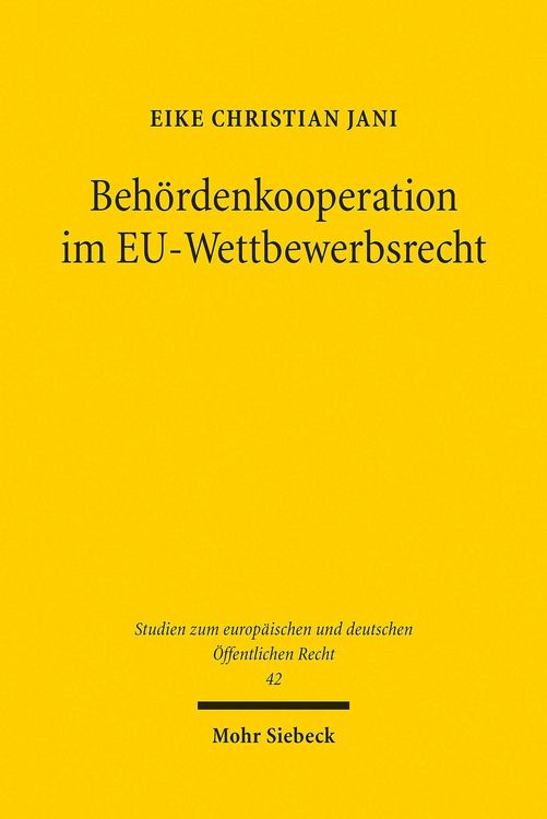Produktbild: Beh&ouml;rdenkooperation im EU-Wettbewerbsrecht