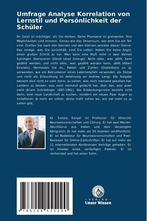 Produktbild: Umfrage Analyse Korrelation von Lernstil und Pers&ouml;nlichkeit der Sch&uuml;ler