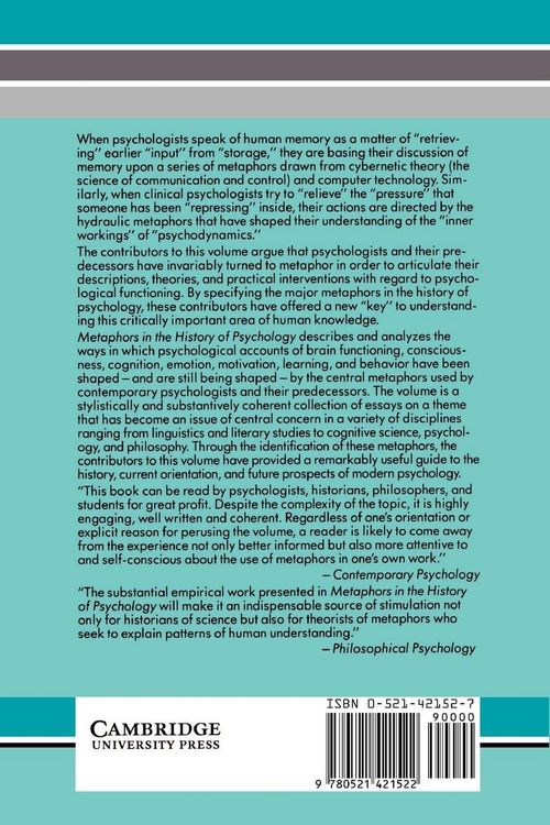 Produktbild: Metaphors in the History of Psychology