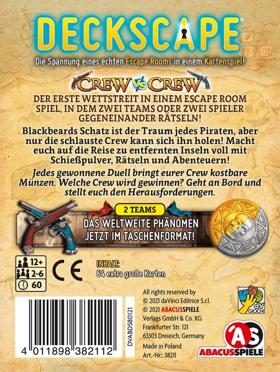 Produktbild: Deckscape - Crew vs Crew &ndash; Die Pirateninsel