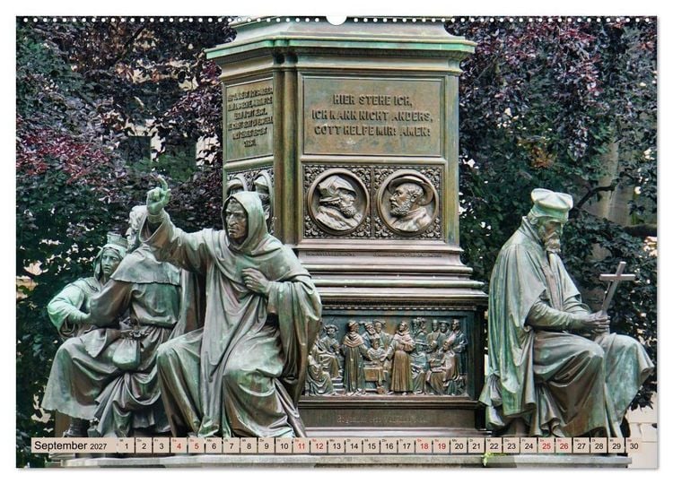 Produktbild: Hier war Martin Luther (Wandkalender 2027 DIN A2 quer), CALVENDO Monatskalender