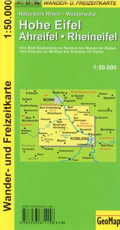 Produktbild: Hohe Eifel, Ahreifel, Rheineifel Wander- und Freizeitkarte