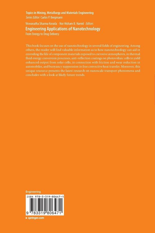 Produktbild: Engineering Applications of Nanotechnology