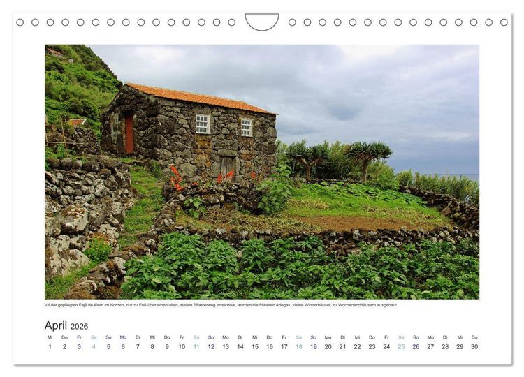 Produktbild: Azoren-Insel Sao Jorge &ndash; traumhafte Fajas auf dem gr&uuml;nsten Eiland Portugals (Wandkalender 2026 DIN A4 quer), CALVENDO Monatskalender