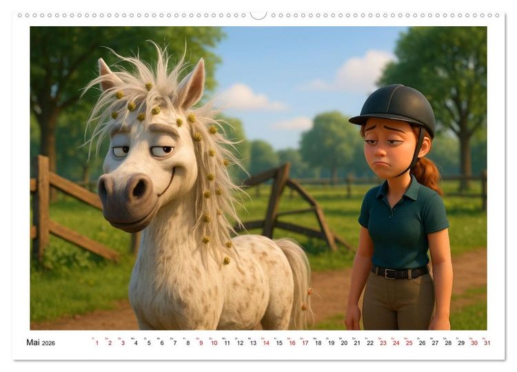Produktbild: M&auml;dchen brauchen ein Hoppi (hochwertiger Premium Wandkalender 2026 DIN A2 quer), Kunstdruck in Hochglanz