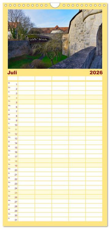 Produktbild: Familienplaner 2026 - Erlebe mit mir Rothenburg ob der Tauber mit 5 Spalten (Wandkalender, 21 x 45 cm) CALVENDO