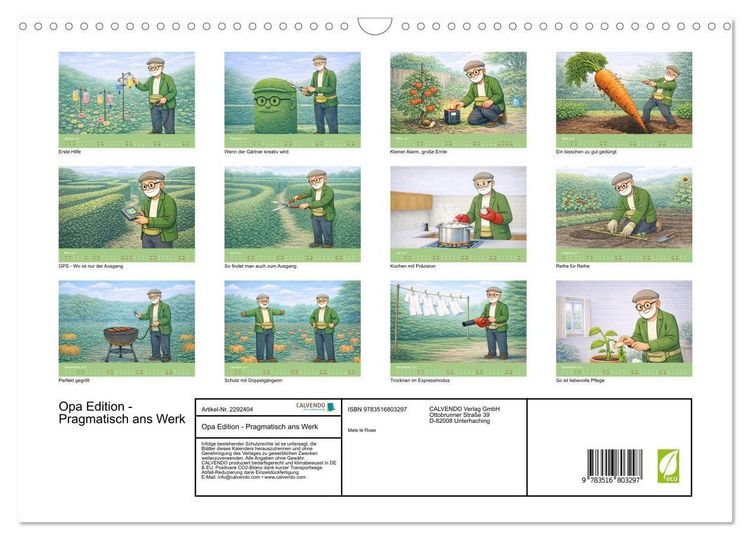 Produktbild: Opa Edition - Pragmatisch ans Werk (Wandkalender 2027 DIN A3 quer), CALVENDO Monatskalender