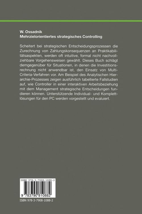 Produktbild: Mehrzielorientiertes strategisches Controlling