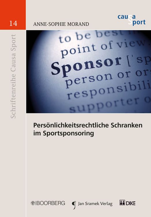 Produktbild: Pers&ouml;nlichkeitsrechtliche Schranken im Sportsponsoring