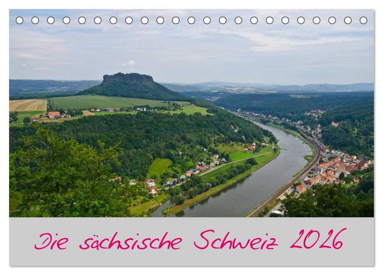 Produktbild: Die s&auml;chsische Schweiz 2026 (Tischkalender 2026 DIN A5 quer), CALVENDO Monatskalender