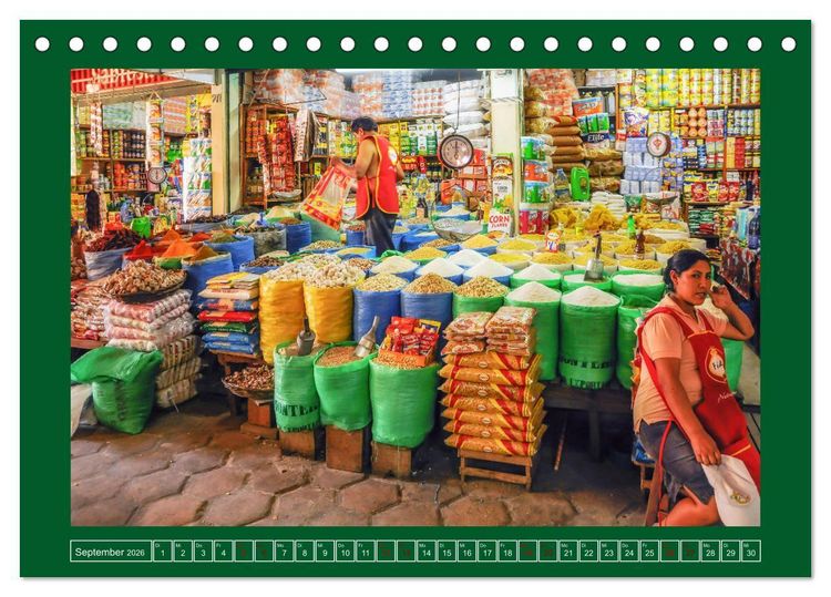 Produktbild: Bolivien - Marktimpressionen (Tischkalender 2026 DIN A5 quer), CALVENDO Monatskalender