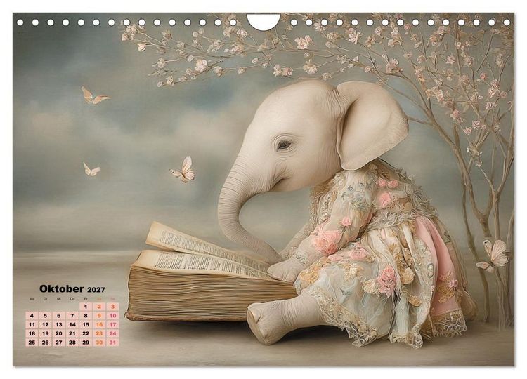 Produktbild: Ein m&auml;rchenhaftes Elefantenleben (Wandkalender 2027 DIN A4 quer), CALVENDO Monatskalender