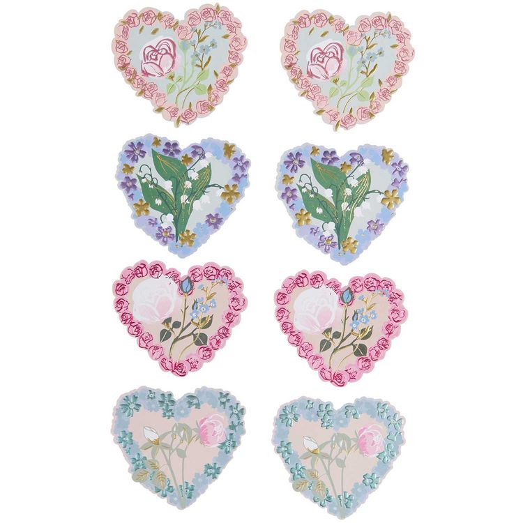 Produktbild: Kartenset La Vie en Rose, Herzen MIX, 8 Karten, 8 Umschl&auml;ge, B6