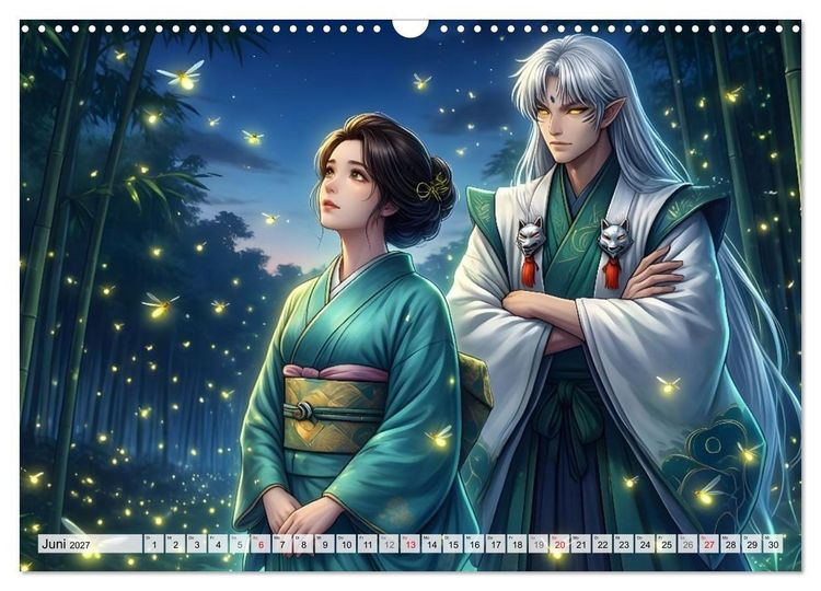 Produktbild: Meiji Mondkalender (Wandkalender 2027 DIN A3 quer), CALVENDO Monatskalender