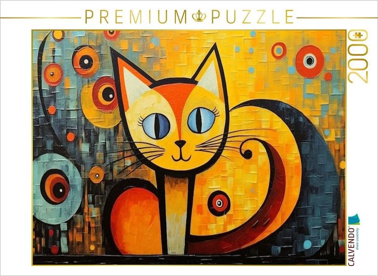 Produktbild: CALVENDO Puzzle Katze Im Stil von Wassily Kandinsky II | 2000 Teile Lege-Gr&ouml;&szlig;e 90x67cm Foto-Puzzle f&uuml;r gl&uuml;ckliche Stunden