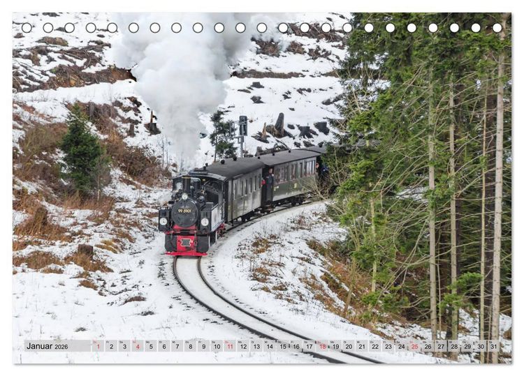 Produktbild: Volldampf durch den Harz (Tischkalender 2026 DIN A5 quer), CALVENDO Monatskalender