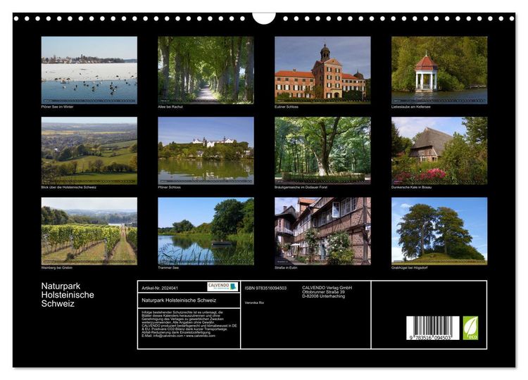 Produktbild: Naturpark Holsteinische Schweiz (Wandkalender 2026 DIN A3 quer), CALVENDO Monatskalender