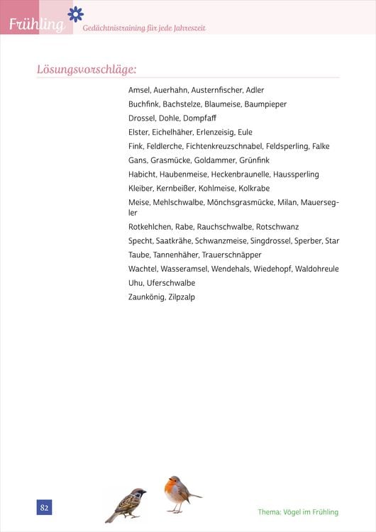 Produktbild: Ged&auml;chtnistraining Senioren - Ged&auml;chtnistraining f&uuml;r jede Jahreszeit: Fr&uuml;hling. Spielerisches Ged&auml;chtnistraining f&uuml;r Senioren. Auch mit Demenz.