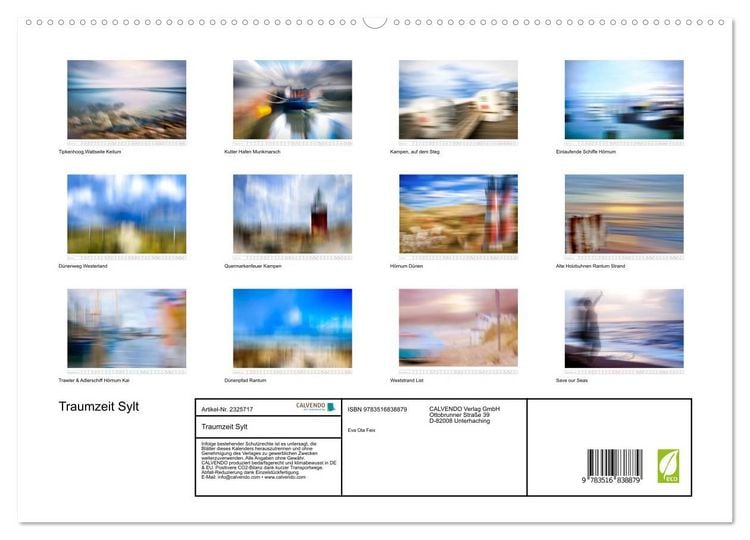 Produktbild: Traumzeit Sylt (hochwertiger Premium Wandkalender 2027 DIN A2 quer), Kunstdruck in Hochglanz